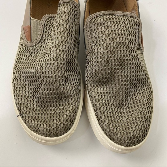 Olukai Pehuea Tan slip on casual shoes flats brown - Picture 2 of 6